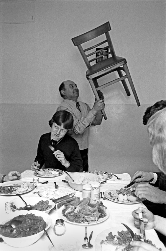 Zygmunt (brother) & Tadeusz, Sunday family meal, Loughborough, Czeslaw Siegieda, documentary photographer